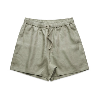 Buy eucalyptus Women&#39;s Linen Shorts - 4919