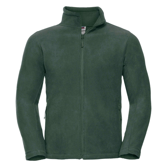 Russell Full-Zip Outdoor Fleece - 870M in  bottle green on a white background