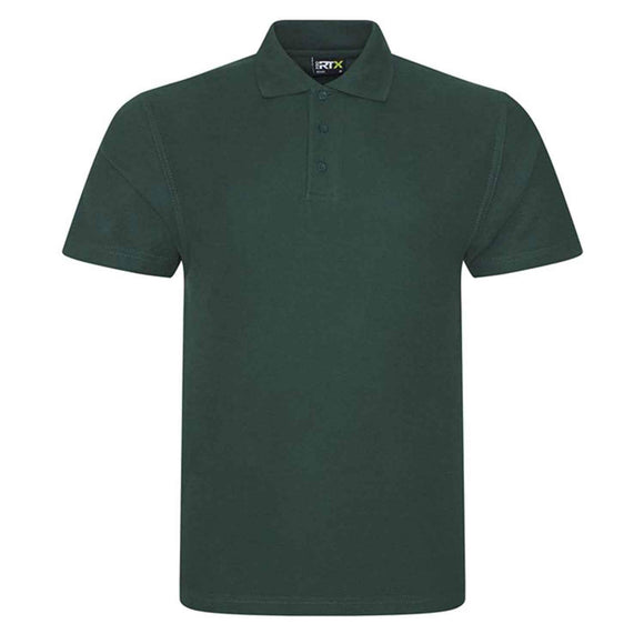 Pro RTX Pro polo shirt in bottle green on a white background. RX101