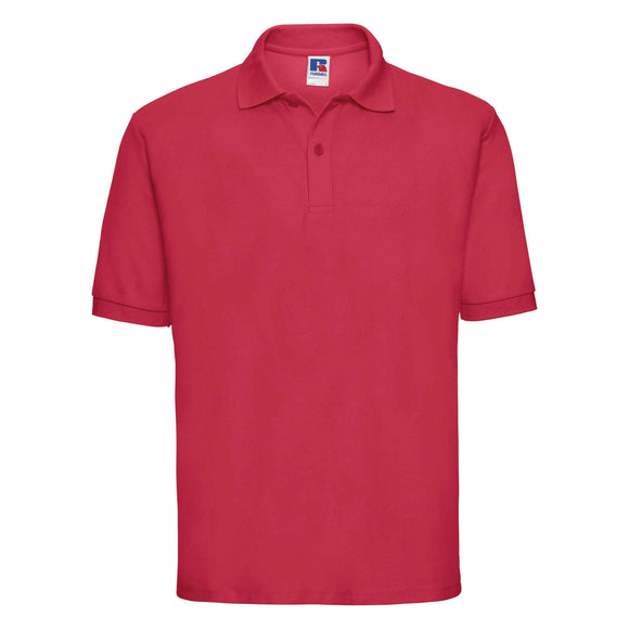 Russell Classic Polycotton Polo - 539M polo shirt in classic red against a white background