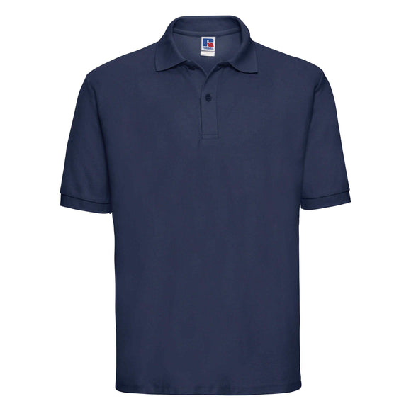 Russell Classic Polycotton Polo - 539M polo shirt in french navy against a white background