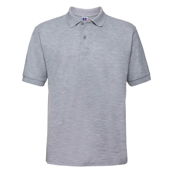 Russell Classic Polycotton Polo - 539M polo shirt in light oxford grey against a white background