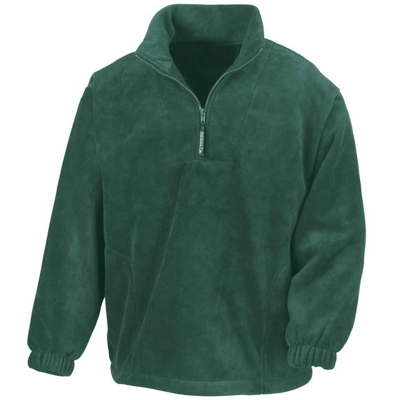 Result Polartherm 1/4-Zip Fleece - R33 in forest green against a white background