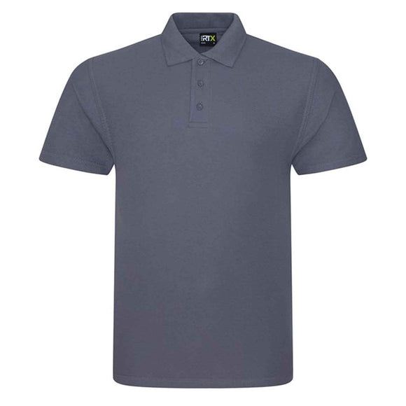Pro RTX Pro polo shirt in solid grey on a white background. RX101