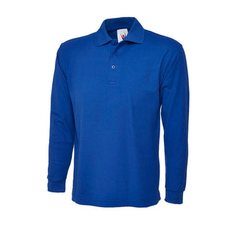 Buy royal-blue Long Sleeve Polo Shirt - UC113