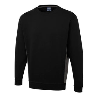 Buy black-charcoal Two Tone Crew Sweatshirt - UC217