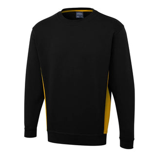 Buy black-yellow Two Tone Crew Sweatshirt - UC217