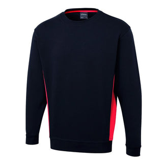 Buy navy-red Two Tone Crew Sweatshirt - UC217