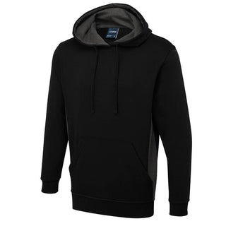 Buy black-charcoal Two Tone Hooded Sweatshirt - UC517