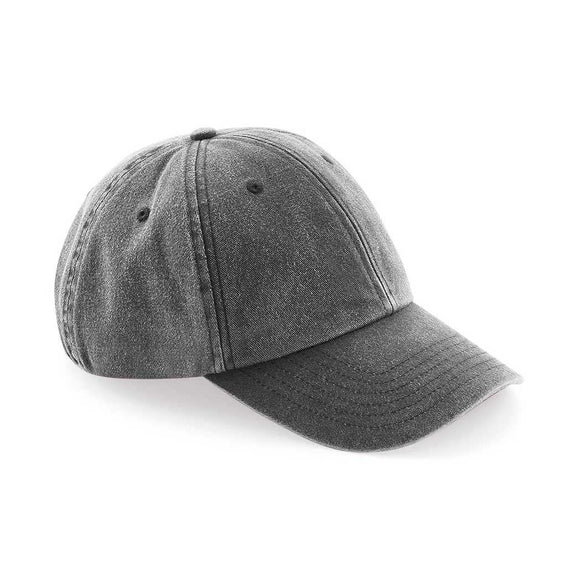 Beechfield Vintage Cap - B655 in vintage black on a white background