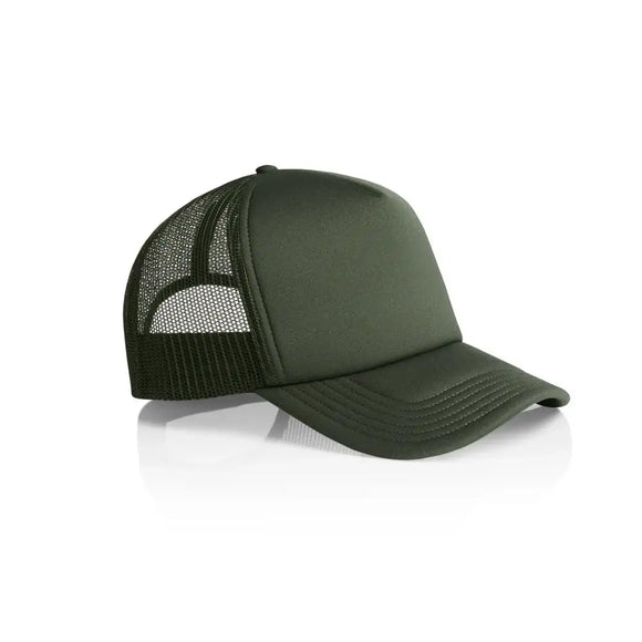 AS Colour Frame Foam Trucker Cap - 1161 in cypress green on a white background