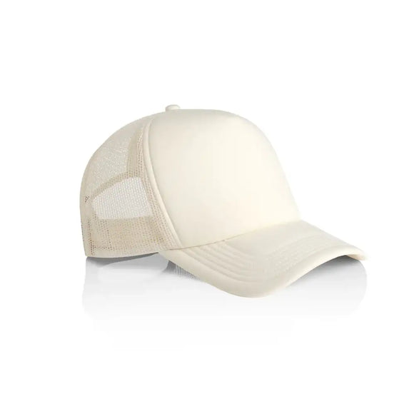 AS Colour Frame Foam Trucker Cap - 1161 in ecru on a white background