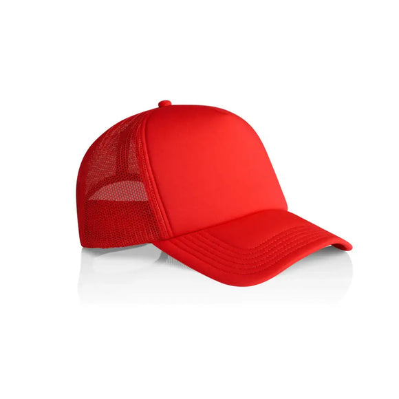 AS Colour Frame Foam Trucker Cap - 1161 in fire red on a white background
