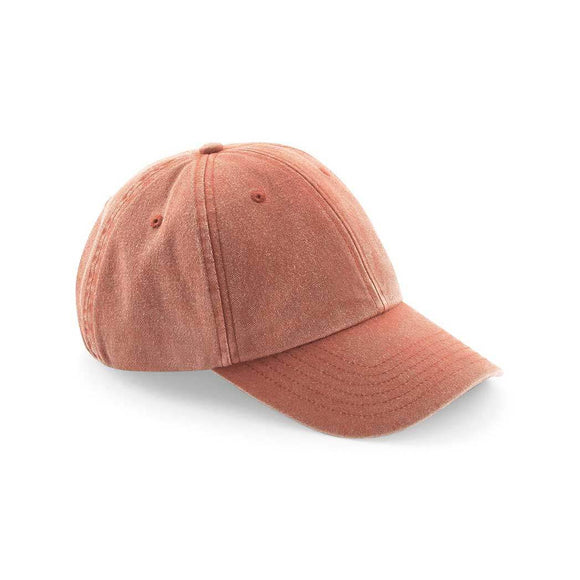 Beechfield Vintage Cap - B655 in vintage orange on a white background