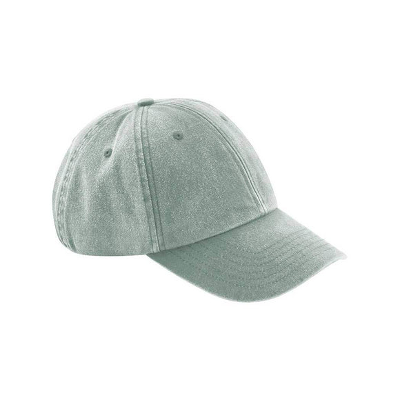 Beechfield Vintage Cap - B655 in vintage sage green on a white background