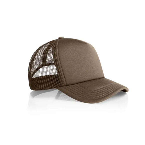 AS Colour Frame Foam Trucker Cap - 1161 in walnut brown on a white background