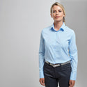 Women's Stretch-Fit Cotton Long-Sleeve Blouse PR344