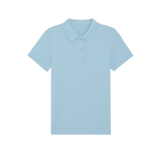 Buy sky-blue Women&#39;s Fitted Elliser Pique Polo Shirt - STPW333