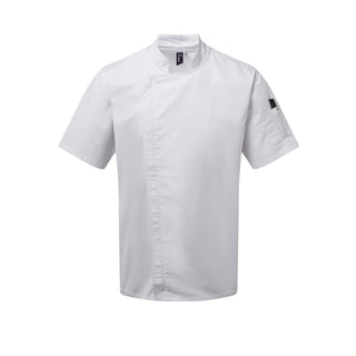 Buy white Chef&#39;s Zip-Close Short Sleeve Jacket PR906