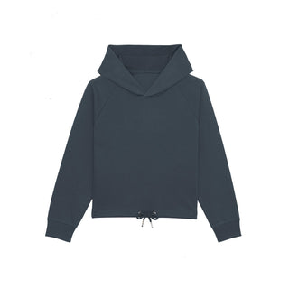 Buy india-ink-grey Women&#39;s Cropped Bower Hoodie - STSW132