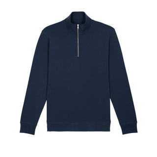 Buy french-navy Men&#39;s ¼ Zip Trucker Sweatshirt - STSM611
