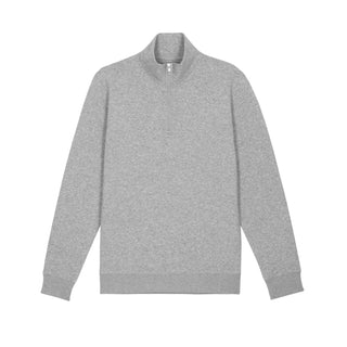 Buy heather-grey Men&#39;s ¼ Zip Trucker Sweatshirt - STSM611