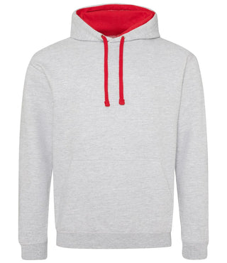 Buy heather-grey-fire-red College Varsity Zoodie - JH003