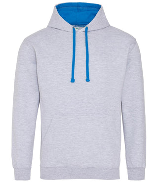Buy heather-grey-sapphire-blue College Varsity Zoodie - JH003