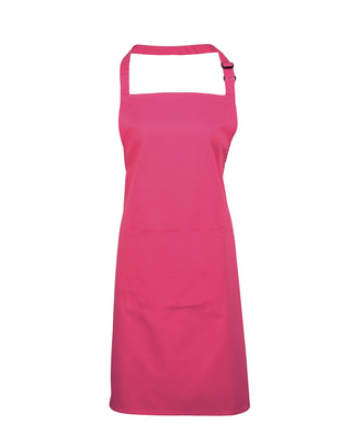 Buy hot-pink Colours Pocket Bib Apron PR154