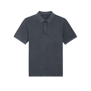 Buy garment-dyed-aged-india-ink-grey Vintage Prepster Polo Shirt - STPU335