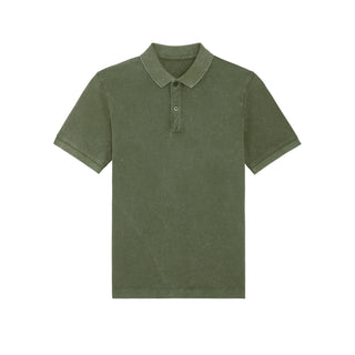 Buy garment-dyed-aged-khaki Vintage Prepster Polo Shirt - STPU335