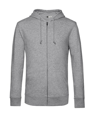 Buy heather-grey Men&#39;s Organic Zipped Hood