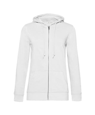 Buy white Women&#39;s Organic Zipped Hood