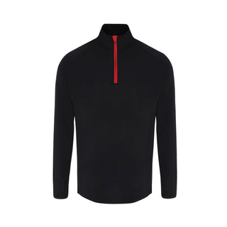 Buy black-red Long Sleeve Performance 1/4-Zip - TR110