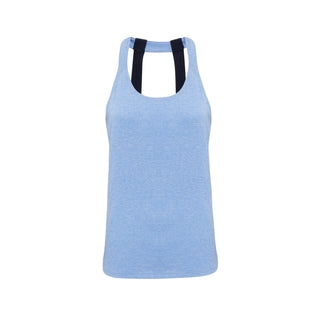 Buy cornflower-melange Women&#39;s Double Strap-Back Vest - TR028