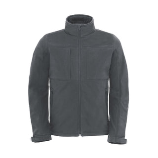 Buy dark-grey Men&#39;s Hooded Softshell Jacket