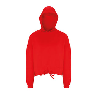 Buy fire-red Women&#39;s Cropped Oversize Hoodie - TR085