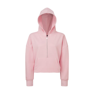 Buy light-pink Women&#39;s 1/2 Zip Hoodie - TR077