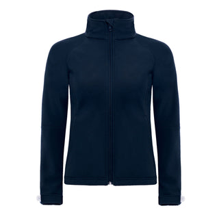 Buy navy Women&#39;s Hooded Softshell Jacket