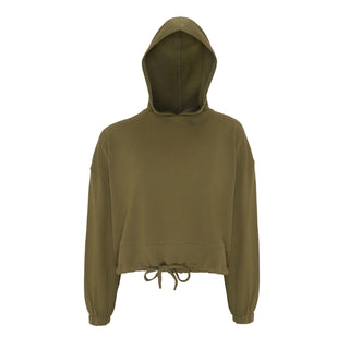 Buy olive Women&#39;s Cropped Oversize Hoodie - TR085