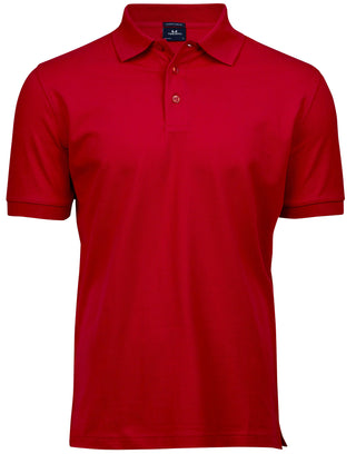 Buy red Men&#39;s Luxury Stretch Polo 1405