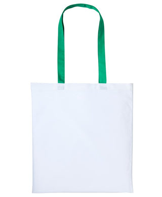 Buy white-kelly-green Varsity Cotton Shopper - RL150
