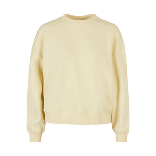 Buy soft-yellow Women&#39;s Oversized Crew Neck Sweatshirt - BY212