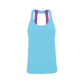 Buy turquoise-melange Women&#39;s Double Strap-Back Vest - TR028