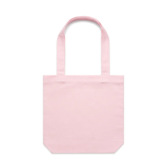 Pink AS Colour Carrie Tote Bag - 1001 on a white background