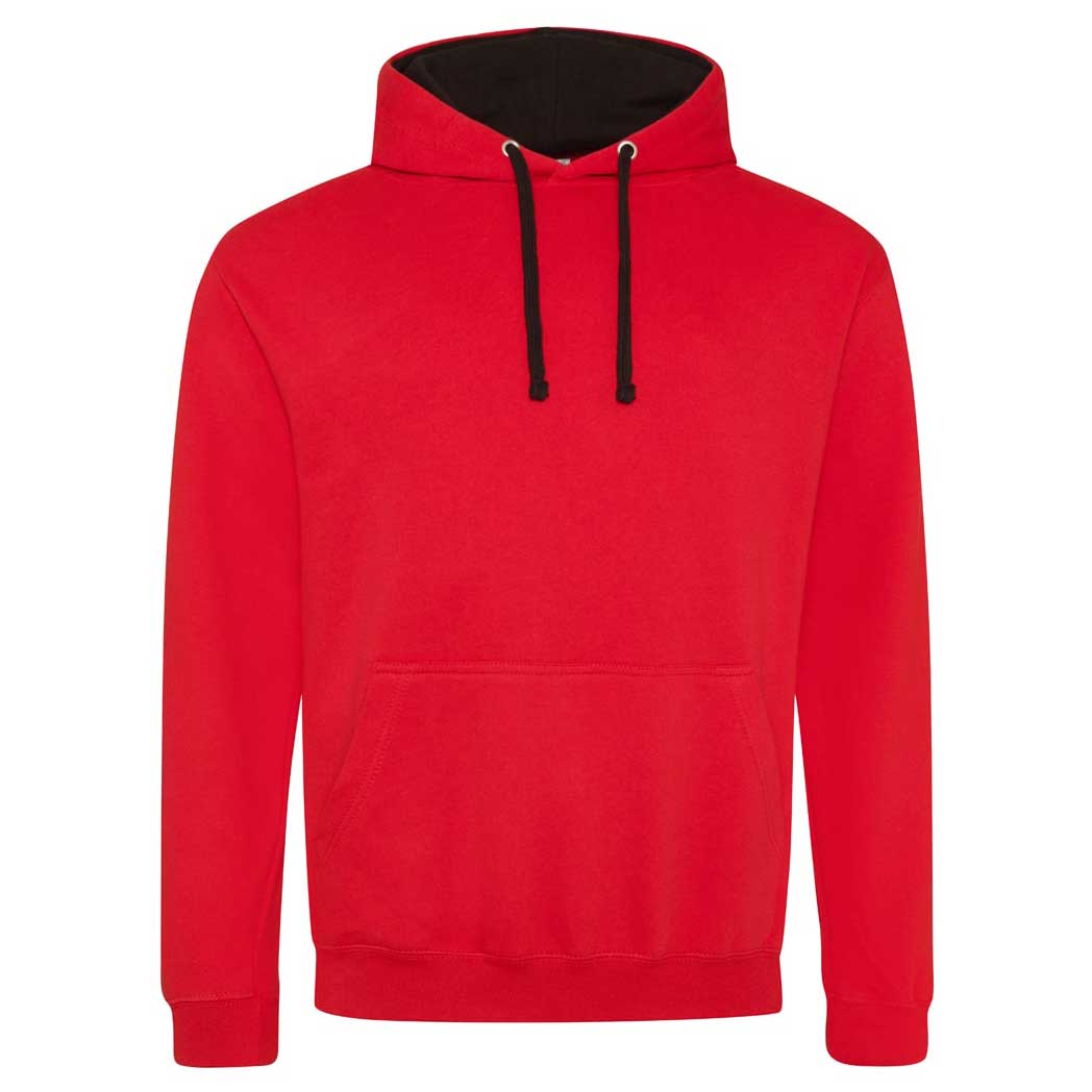 Buy fire-red-jet-black College Varsity Hoodie - JH003