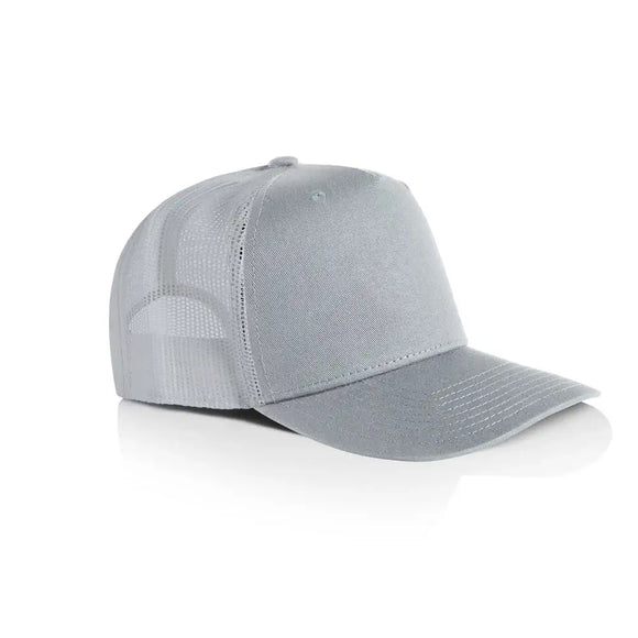 AS Colour Stock Trucker Cap - 1108 in smoke on a white background