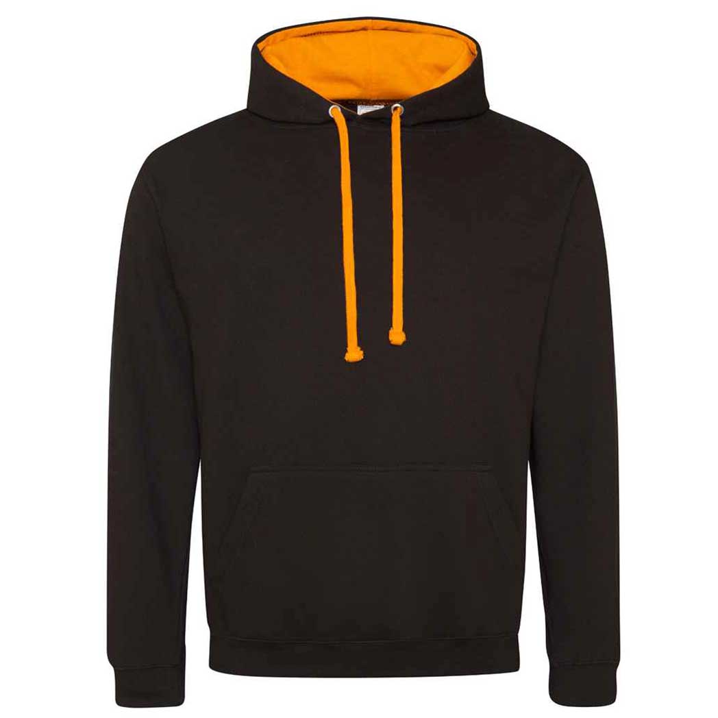 Buy jet-black-orange-crush College Varsity Hoodie - JH003