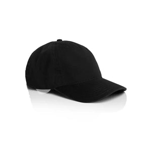 AS Colour Access Five Panel Cap - 1132 in black on a white background