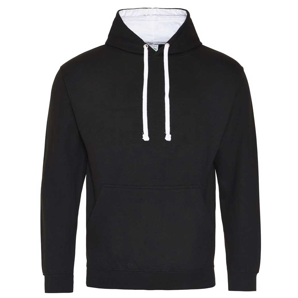 Buy jet-black-arctic-white College Varsity Hoodie - JH003